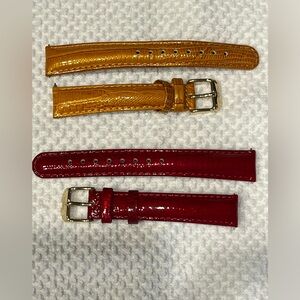NWOT Set of 2 16MM Invicta Leather Watch Bands